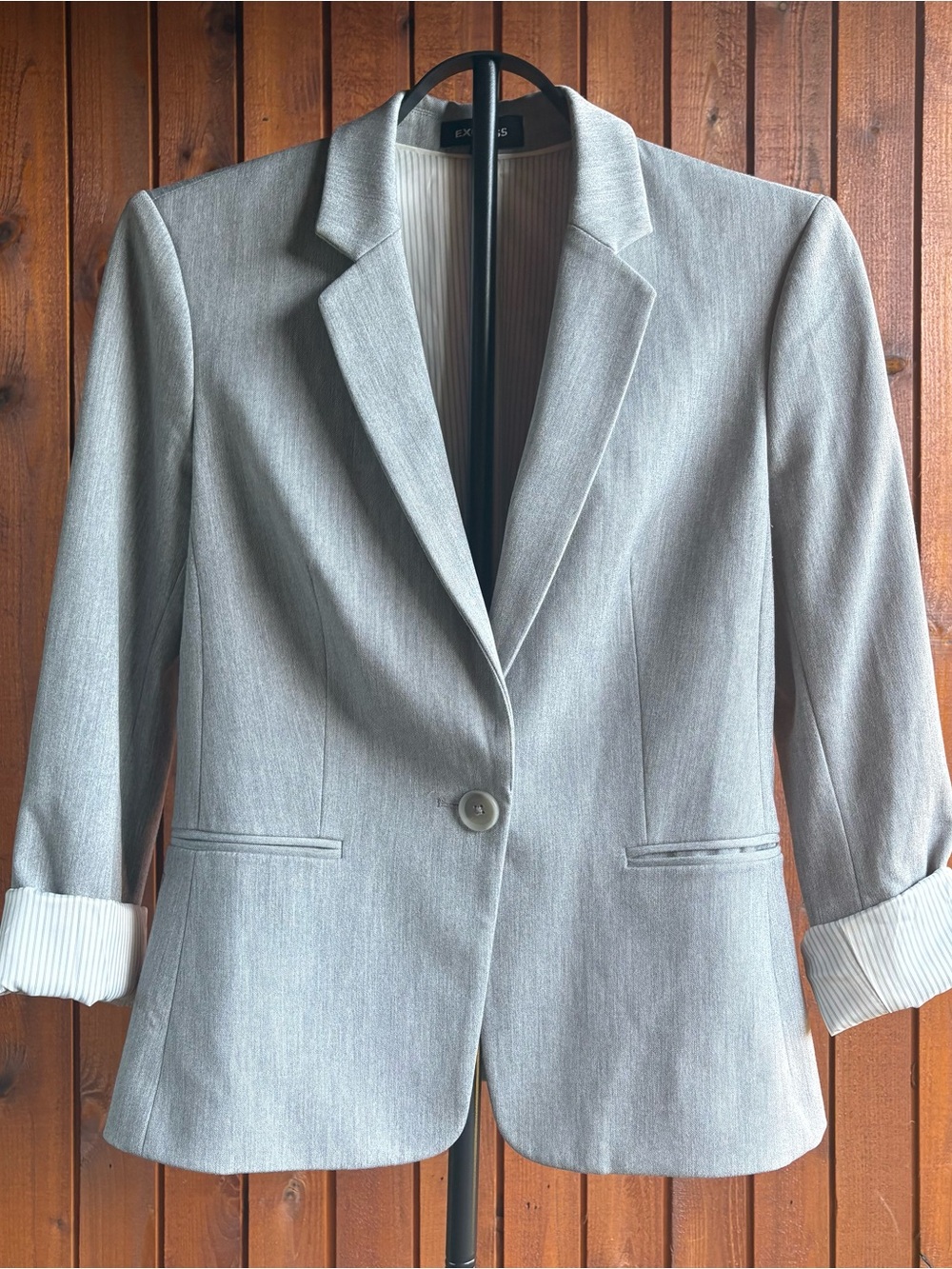 Corporate Sleek Single-Button Stretch Blazer by Express